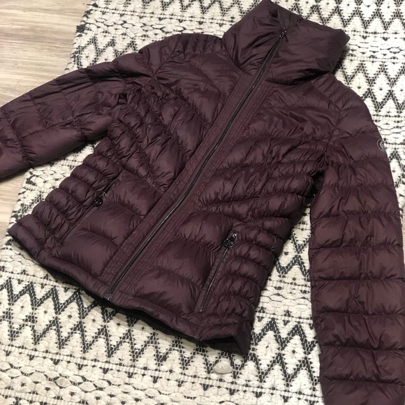 MICHAEL KORS | Burgundy packable down coat w case - Picture 1 of 5